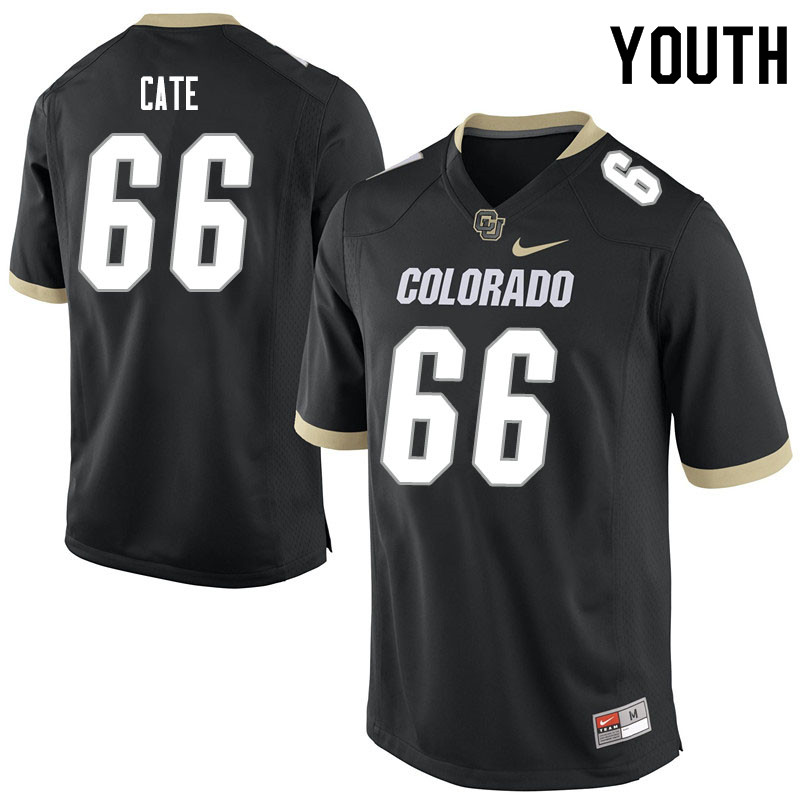 Youth #66 Dominick Cate Colorado Buffaloes College Football Jerseys Sale-Black - Click Image to Close